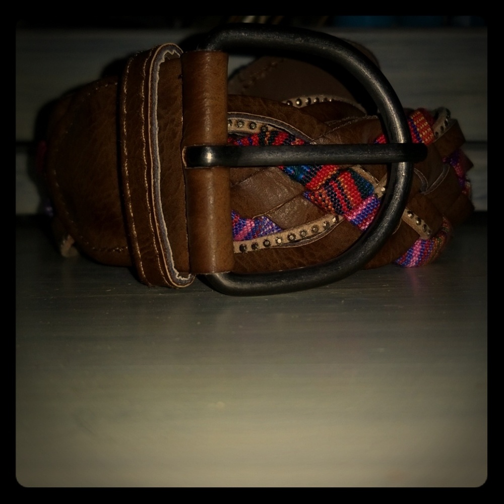 Brown boho belt